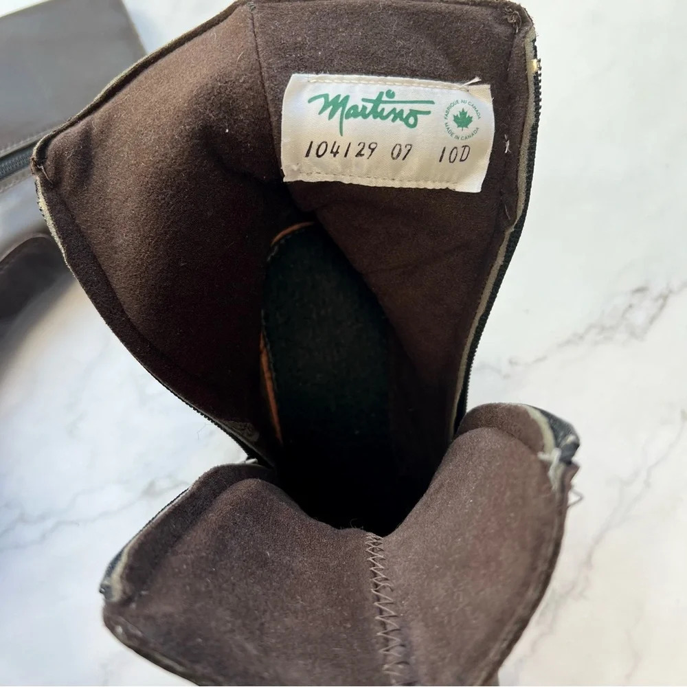 Martino Lindsay Weatherproof Leather Canadian Made Women's Boots Brown Size 10 - Picture 12 of 15